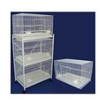 Yml YML 4x2474WHT and 1x4164WHT Lot of 4 Medium Breeding Cages with One 3 Tie Stand in White 4x2474WHT and 1x4164WHT